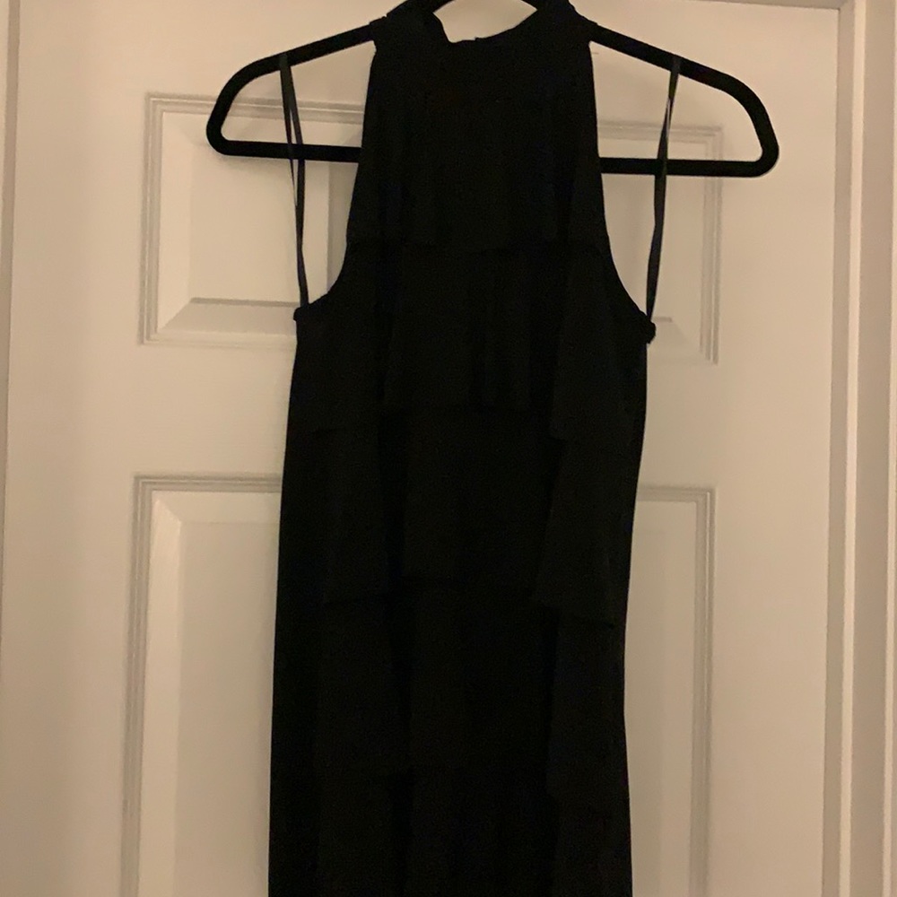 black top with ruffles